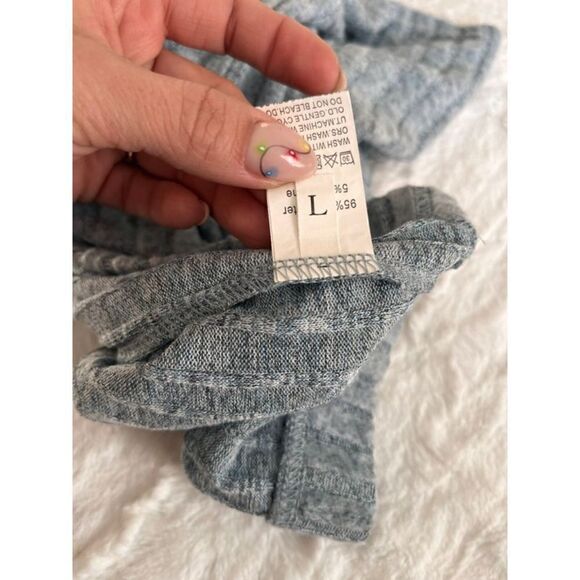 Women’s Gray Ribbed Matching Set Size Large - Picture 8 of 10